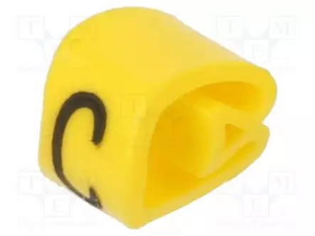 MERKIT - MERKINTÄ: C - 2,5÷5MM - PVC - KELTAINEN - -30÷80°C - CLI C - H: 3MM - Kaapeleiden merkintä - WM-0252611641 - 1