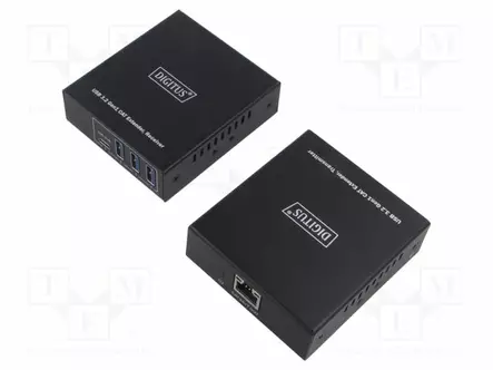USB JAKAJA - USB 3.2 GEN 1 - MUSTA - METALLI - 5GBPS - CAT: 6A - USB kaapelit ja adapterit - DA-73121 - 1