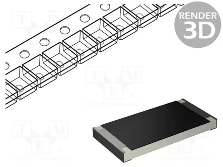 VASTUS: THIN FILM - TARKKUUS-SMD - 2512 - 1MOHM - 0,5W - ±0,1% - AR - 200V - SMD vastukset - AR2512-1M-0.1 - 1