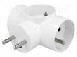 AC LIITIN-HAAROITIN - 2P+PE - 250VAC - LÄHTÖ: 3X PISTORASIA - AC liittimet ja rungot - R-31 - 1
