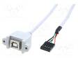 ADAPTERI - USB 2.0 - USB B RASIA,5PIN KOUKKULIITIN - 1M - USB kaapelit ja adapterit - USBBJ-1 - 1