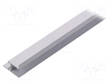 ALUMIINIPROFIILI LED-NAUHOILLE - MAITOLASI - VALKOINEN - L: 1M - FRAME14 - Profiilit LED nauhoille - TOP-58810001 - 1