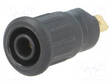 LABORATORY CONNECTOR: 4MM BANANA - SOCKET - 1KV - 24A - MUSTA - 12.2MM - Banaanijatkoliittimet - SEB4-F-21 - 1