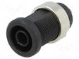 LABORATORY CONNECTOR: 4MM BANANA - SOCKET - 25A - MUSTA - SOLDEPUNAINEN - Banaanijatkoliittimet - D-3271 - 1
