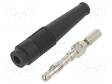 BANAANILIITIN 4MM - PISTOKE - 32A - 30VAC - 60VDC - MUSTA - ERISTÄMÄTÖN - Banaaniliittimet 4mm - L-41-21 - 1