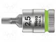 HYLSY - HEX-PLUS KUUSIOKOLOAVAIN,HYLSY-HEX 2,5MM - 1/4" - ZYKLOP - Hylsyavaimet - WERA.05003331001 - 1
