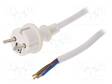 KAAPELI - 3X2,5MM2 - CEE 7/7 (E/F) PISTOKE,JOHDOT - PVC - 2M - 16A - Tietokone- ja  laitejohdot - W-98391 - 1