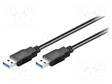 KAAPELI - RISTIKAAPELI,USB 3.0 - USB A PISTOKE,MOLEMMIN PUOLIN - USB kaapelit ja adapterit - USB3.0-AA1 - 1