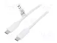 KAAPELI - USB 3.2 - USB C PISTOKE,MOLEMMIN PUOLIN - 1M - VALKOINEN - USB kaapelit ja adapterit - CU0131 - 1
