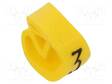 MERKIT - MERKINTÄ: 3 - 4÷10MM - PVC - KELTAINEN - -30÷80°C - CLI C - W: 7MM - Kaapeleiden merkintä - WM-0251311511 - 2