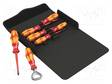 SCREWDRIVER: INSULATED-SET - INSULATED - PHILLIPS,SLOT - 1KVAC - CASE - Ruuvimeisselit ja sarjat - WERA.05136022001 - 1