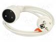 VERKKOJATKOKAAPELI - 3X1MM2 - 1,5M - PVC - VALKOINEN - 10A - STANDARD - Jatkojohdot ja -haaroittimet - W-97411 - 1