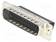 D-SUB LIITIN - PIN: 25 - PISTOKE - UROS - JOHTOON - SUORA - PURISTUS - D liittimet - HDP20-1672941 - 1