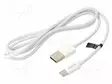 KAAPELI - USB 2.0 - USB A PISTOKE,USB C PISTOKE - 1M - VALKOINEN - USB kaapelit ja adapterit - CU0321 - 1