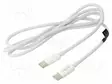 KAAPELI - USB 2.0 - USB C PISTOKE,MOLEMMIN PUOLIN - 1M - VALKOINEN - USB kaapelit ja adapterit - CU0341 - 1