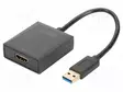 HDMI ADAPTERI -PISTORASIA,USB A PISTOKE - USB 3.2 GEN 1 - 150MM - HDMI, DVI, DisplayPort johdot - DA-70841 - 1