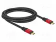 KAAPELI - USB 2.0 - USB C PISTOKE,MOLEMMIN PUOLIN - KULLATTU - 2M - USB kaapelit ja adapterit - DELOCK-80041 - 1