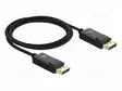 KAAPELI - DISPLAYPORT-PISTOKE,MOLEMMIN PUOLIN - TEKSTIILI - PIT: 1M - HDMI, DVI, DisplayPort johdot - DELOCK-81671 - 1