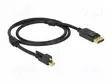 KAAPELI - DISPLAYPORT-PISTOKE,MINI DISPLAYPORT-PISTOKE - PIT: 1M - HDMI, DVI, DisplayPort johdot - DELOCK-83721 - 1