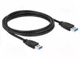KAAPELI - USB A PISTOKE,MOLEMMIN PUOLIN - KULLATTU - 1,5M - MUSTA - CU - USB kaapelit ja adapterit - DELOCK-85061 - 1