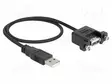 KAAPELI - USB 2.0 - USB A RASIA,USB A PISTOKE - 0,5M - MUSTA - 480MBPS - USB kaapelit ja adapterit - DELOCK-85461 - 1
