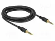 KAAPELI - JACK 3,5MM 4PIN PISTOKE,MOLEMMIN PUOLIN - 3M - MUSTA - Muut audio-videokaapelit - DELOCK-85601 - 1