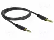 KAAPELI - JACK 4,4MM 5PIN PISTOKE,MOLEMMIN PUOLIN - 1M - MUSTA - Muut audio-videokaapelit - DELOCK-85791 - 1