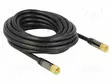KAAPELI - 5M - F PISTOKE,MOLEMMIN PUOLIN - MUSTA - 75OHM - Antennijohdot - DELOCK-88921 - 1