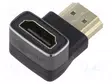 HDMI ADAPTERI -PISTORASIA,HDMI-PISTOKE 270° YLÄ-/ALA-HOPEA - HDMI, DVI, DisplayPort johdot - GOOBAY-72011 - 1