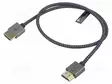 KAAPELI - HDMI-PISTOKE,MOLEMMIN PUOLIN - PVC - TEKSTIILI - 0,5M - HDMI, DVI, DisplayPort johdot - GOOBAY-75751 - 1