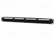 PATCH PANEL - MUSTA - PORTTIEN LUKU: 24 - 19" - CAT: 6 - RACK 19" - RACK - Tietokonetarvikkeet - muut - NPP-C624CM-001 - 1