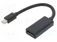 ADAPTERI - DISPLAYPORT-PISTORASIA,MINI DISPLAYPORT-PISTOKE - HDMI, DVI, DisplayPort johdot - A-MDPM-DPF4K-01 - 1