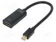 HDMI ADAPTERI -PISTORASIA,MINI DISPLAYPORT-PISTOKE - 0,15M - HDMI, DVI, DisplayPort johdot - A-MDPM-HDMIF4K-01 - 1