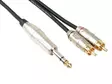 AUDIO CABLE PRO, 2x RCA PLUG MALE TO 6.35mm PLUG STEREO MALE (6m) - Kaiutinkaapelit - PAC131 - 1