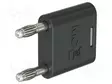 LABORATORY CONNECTOR: 4MM BANANA - 32A - 30VAC - 60VDC - MUSTA - Banaaniliittimet 4mm - KS2-4N-19-21 - 1