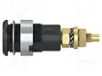 LABORATORY CONNECTOR: 4MM BANANA - SOCKET - 1KV - 32A - MUSTA - BRASS - Banaanijatkoliittimet - SLB4-G-21 - 2