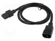 KAAPELI - 3X16AWG - IEC C13 NAARAS-IEC C14 UROS-PVC - 1M - MUSTA - Tietokone- ja  laitejohdot - 318007-01 - 1