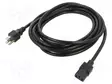 KAAPELI - 3X18AWG - IEC C13 NAARAS-NEMA 5-15 (B) PISTOKE - PVC - Tietokone- ja  laitejohdot - 312127-01 - 1