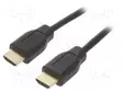 KAAPELI - HDMI-PISTOKE,MOLEMMIN PUOLIN - 2M - MUSTA - MUOVI - HDMI, DVI, DisplayPort johdot - CH0101 - 1
