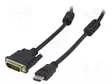 KAAPELI - DVI-D (24+1) PISTOKE,HDMI-PISTOKE - HDMI 1.4 - 1,8M - HDMI, DVI, DisplayPort johdot - AK-AV-11 - 1