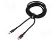 KAAPELI - HIGH SPEED,USB 2.0 - USB C PISTOKE,MOLEMMIN PUOLIN - 2M - USB kaapelit ja adapterit - CATKLF-AL91 - 1
