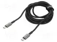 KAAPELI - HIGH SPEED,USB 2.0 - USB C PISTOKE,MOLEMMIN PUOLIN - 2M - USB kaapelit ja adapterit - CATWJ-A01 - 1