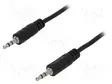 KAAPELI - JACK 3,5MM 3PIN PISTOKE,MOLEMMIN PUOLIN - 3M - MUSTA - Muut audio-videokaapelit - CA1051 - 1