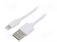 KAAPELI - USB 2.0 - APPLE LIGHTNING-PISTOKE,USB A PISTOKE - 1,8M - USB kaapelit ja adapterit - AK-USB-31 - 1