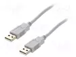 KAAPELI - USB 2.0 - USB A PISTOKE,MOLEMMIN PUOLIN - 1M - HARMAA - CU - USB kaapelit ja adapterit - CAB-USBAA1 - 1