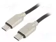 KAAPELI - USB 2.0 - USB C PISTOKE,MOLEMMIN PUOLIN - 1M - MUSTA - 60W - USB kaapelit ja adapterit - CC-USB2PD60-CMCM-1 - 1