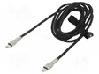 KAAPELI - USB C PISTOKE,MOLEMMIN PUOLIN - 2M - MUSTA - 100W - USB kaapelit ja adapterit - CATJK-D01 - 1