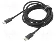 KAAPELI - USB C PISTOKE,MOLEMMIN PUOLIN - 2M - MUSTA - 100W - USB kaapelit ja adapterit - CATYS-C01 - 1