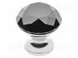 KNOB - Ø: 30MM - H: 30MM - GLASS,ZAMAK - GLAMOUR - PLATING: GALVANIZED - Sormiruuvit ja nupit - GTV-GZ-CRPB30-A1 - 1