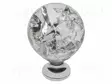 KNOB - Ø: 30MM - H: 43MM - GLASS,ZAMAK - GLAMOUR - PLATING: GALVANIZED - Sormiruuvit ja nupit - GTV-GZ-CRPC30-01 - 1